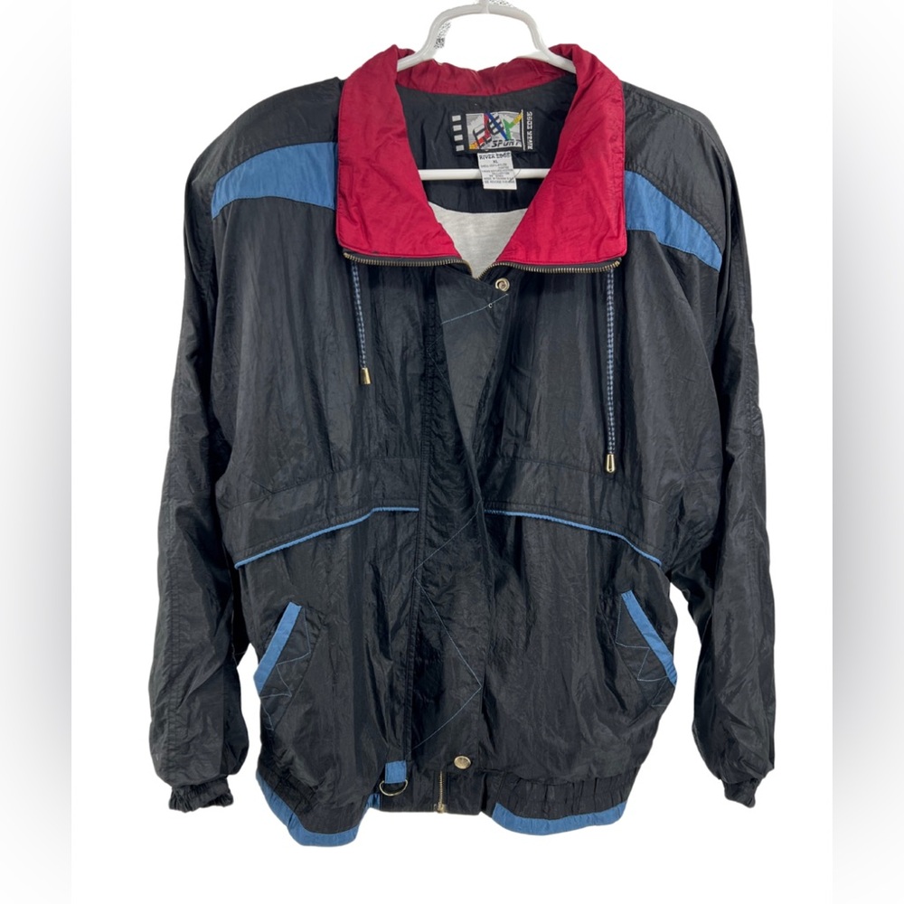 River Edge Sport nylon lined windbreaker XL vintage outdoor 80s retro jacket